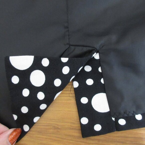 Arthur Levine Blazer Women 10P Petite Linen Blend Black White Polka Dot Lined - Picture 5 of 9